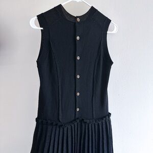 Comme des Garcons Black Sleeveless Button-Back Midi Dress